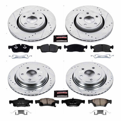 Power Stop 16-19 Jeep Grand Cherokee Front & Rear Z23 Evolution Sport Brake Kit - K7136