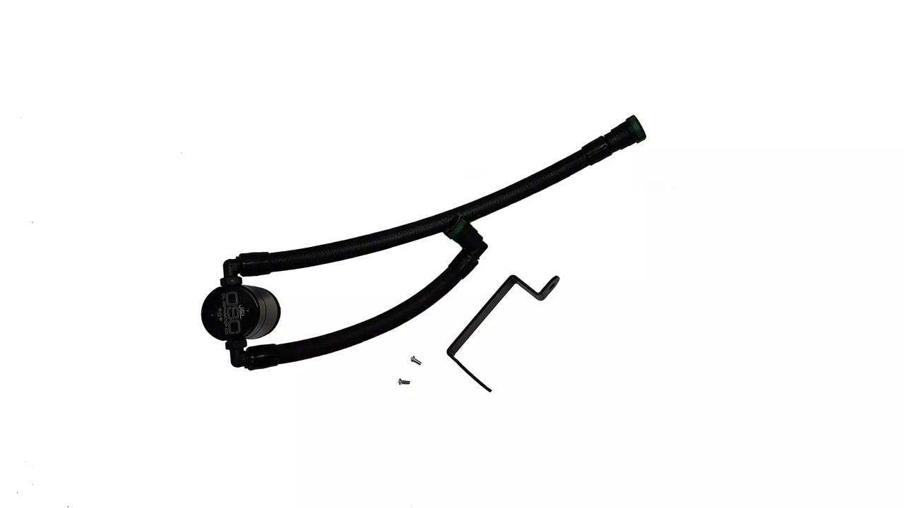 J&L 2025 Ford Bronco 2.3L/ 23-25 Ford Ranger 2.3L Separator 3.0 PCV Side - Black Anodized - 3059P-B