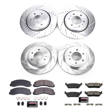 Power Stop 2018 Ford Expedition Front & Rear Z23 Evolution Sport Brake Kit - K8026