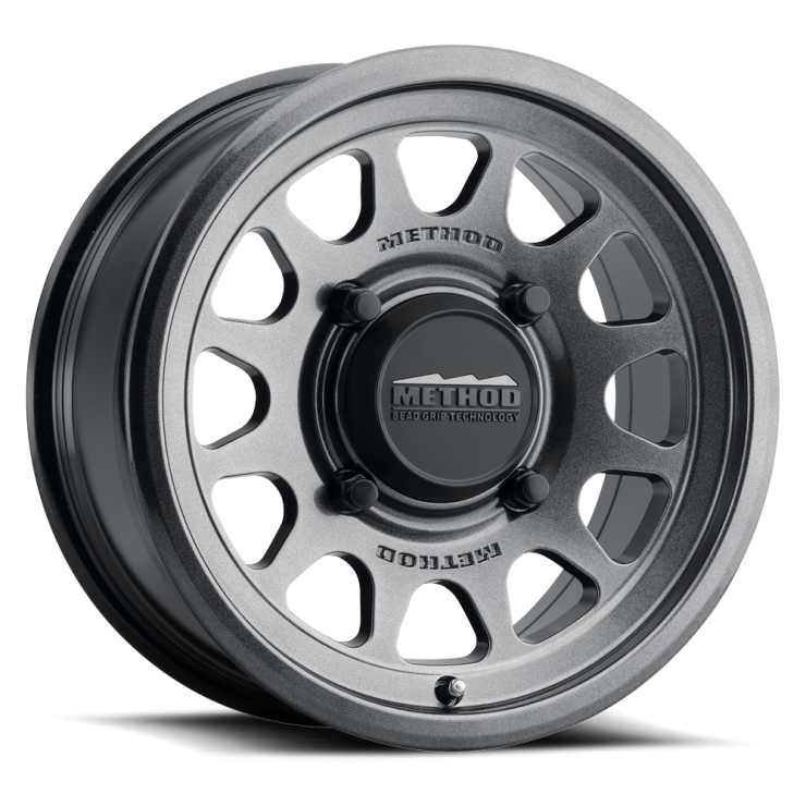 Method MR414 Bead Grip 15x7 / 4+3/13mm Offset / 5x4.5 / 76mm CB Graphite Wheel - MR414570121243