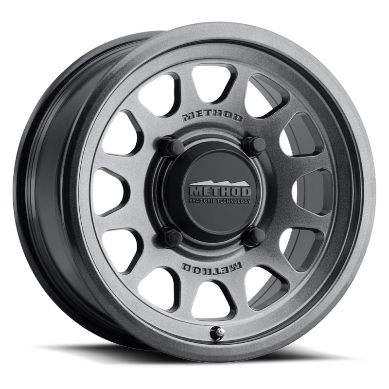 Method MR414 Bead Grip 15x7 / 5+2/38mm Offset / 4x136 / 106mm CB Graphite Wheel - MR414570471252
