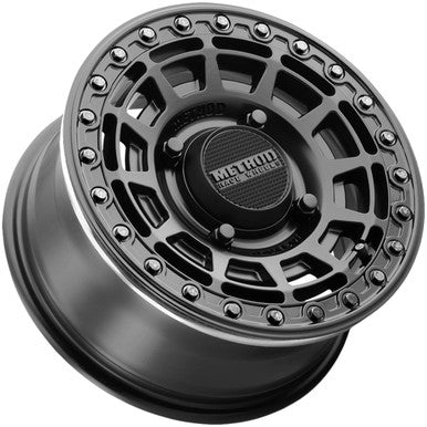 Method MR415 Beadlock 15x7 / 5+2/38mm Offset / 4x136 / 106mm CB Matte Black Wheel - Gloss Black Ring - MR415570471052B