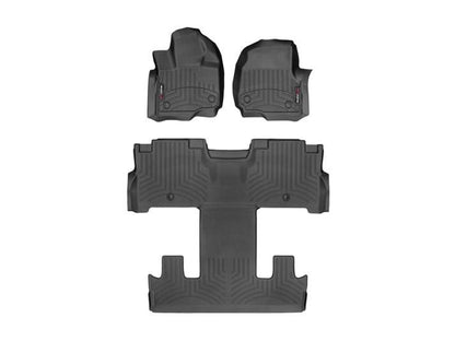 WeatherTech 2018+ Ford Expedition Front and Rear FloorLiner - Black (w/ 2nd Row Bucket Seats) - 441295-1-5
