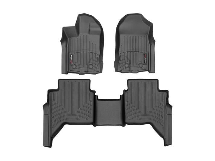 WeatherTech 2019+ Ford Ranger Supercrew Front & Rear Floorliner - Black - 441518-1-2