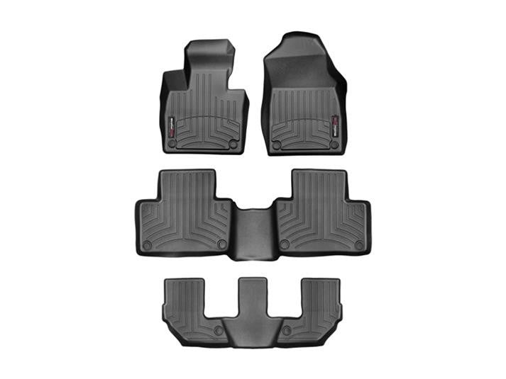 WeatherTech 2022+ Jeep Grand Wagoneer/Wagoneer 1st/2nd/3rd Row Rubber Mats - Black (8 Passenger) - 441704-1-5-6