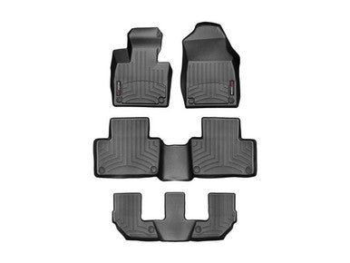 WeatherTech 2022+ Jeep Grand Wagoneer/Wagoneer 1st/2nd/3rd Row Rubber Mats - Black (8 Passenger) - 441704-1-5-6