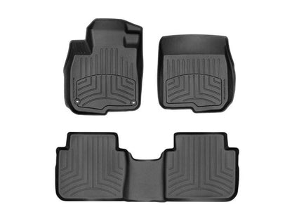 WeatherTech 2020+ Jeep Gladiator 1st & 2nd Row 3D Floor Mats - Black - 441313-1-4IM