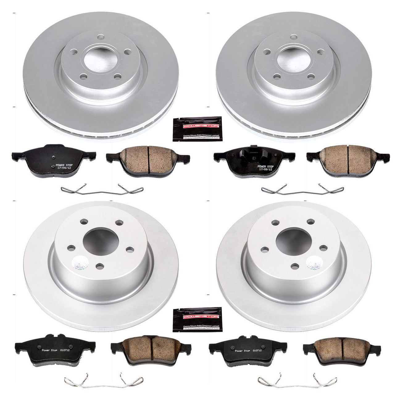Power Stop 13-17 Ford C-Max Front & Rear Z23 Evolution Sport Coated Brake Kit - CRK6477
