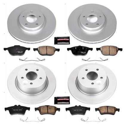 Power Stop 13-17 Ford C-Max Front & Rear Z23 Evolution Sport Coated Brake Kit - CRK6477