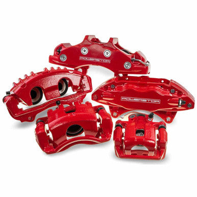 Power Stop 18-20 Ford F-150 Rear Red Caliper w/Bracket - Pair - S15018