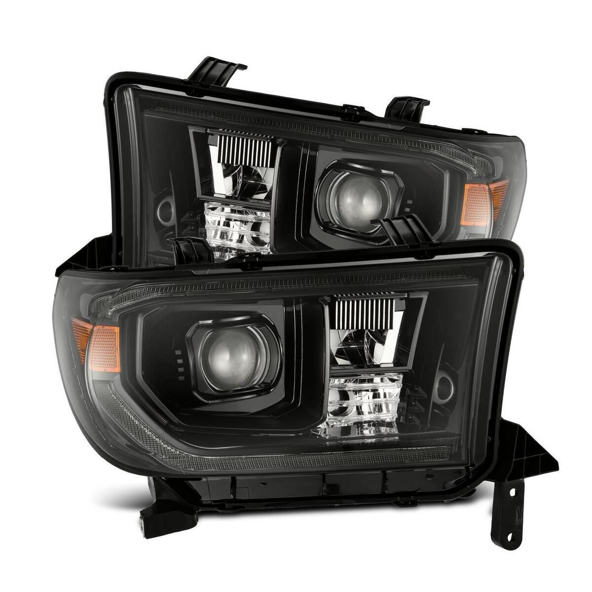 AlphaRex 07-13 Toyota Tundra / 08-17 Sequoia LUXX LED Proj HL Alpha-Blk w/Actv Light Seq. Sig + DRL - 880825