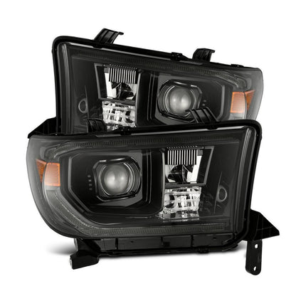 AlphaRex 07-13 Toyota Tundra / 08-17 Sequoia LUXX LED Proj HL Alpha-Blk w/Actv Light Seq. Sig + DRL - 880825