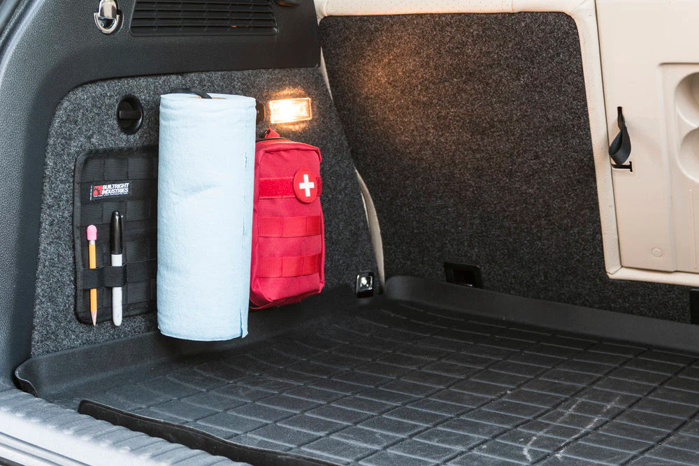 BuiltRight Industries Velcro Tech Panel - Black , 6pc+ Kit - Trunk Mounting